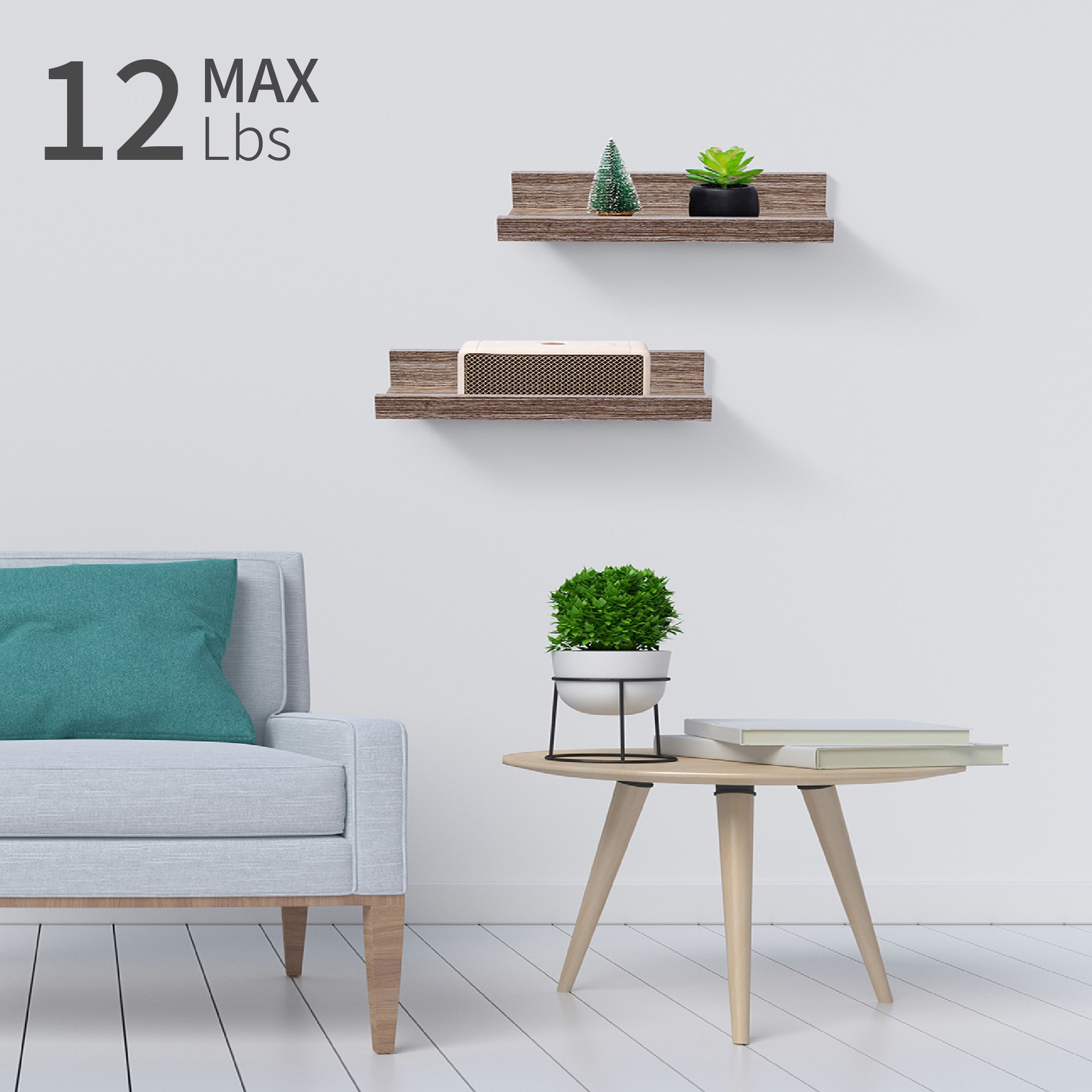 Floating Shelves 10.04" Wall Mounted Wood Shelves For Bathroom, Bedroom, Living Room, Kitchen, Hanging Shelf For Books/Storage/Decor With Invisible Brackets, Maple_voghion.com